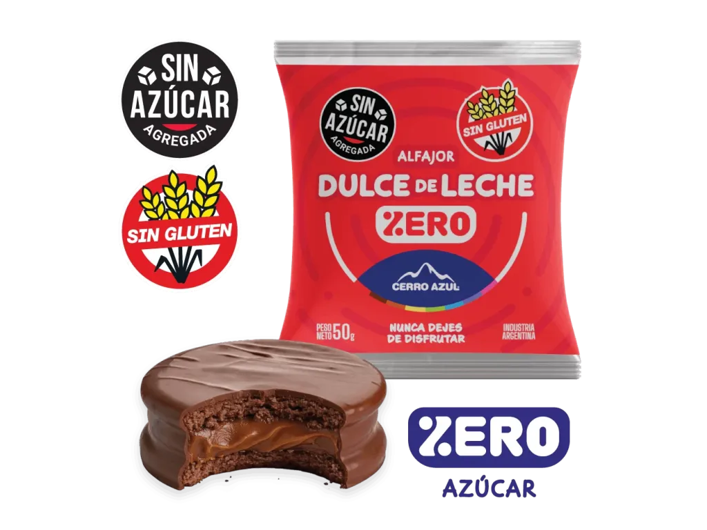 ALFAJOR - DULCE DE LECHE ZERO - CERRO AZUL