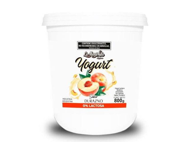 YOGUR - DURAZNO S/A S/L 830GR - LA MANCHITA