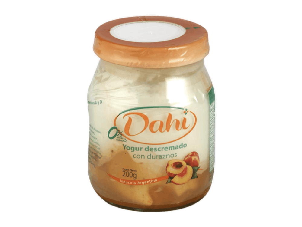 YOGUR DESCREMADO CON DURAZNO 190 GR DAHI