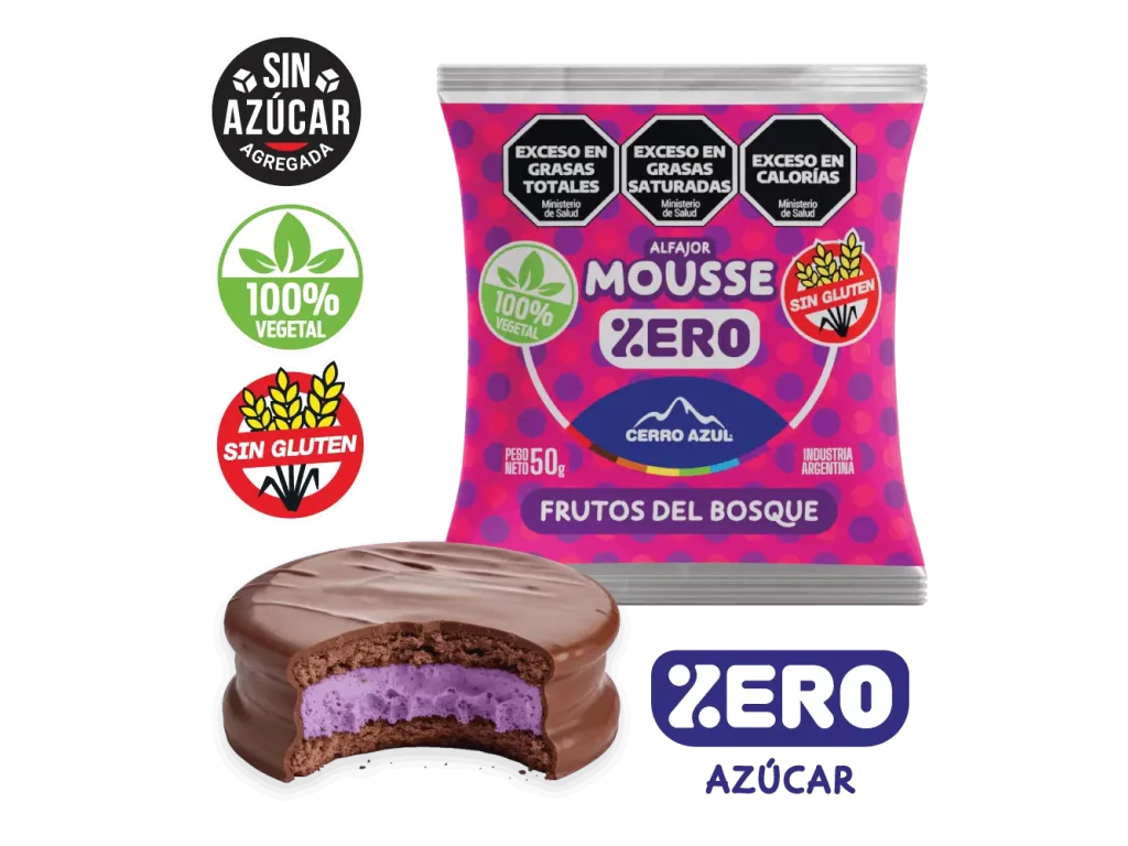 ALFAJOR - MOUSSE FRUTOS DEL BOSQUE ZERO