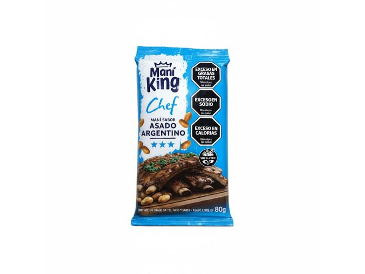 MANÍ SABOR ASADO ARGENTINO 80 GR - MANÍ KING