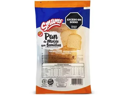 PAN - SIN GLUTEN MOLDE CON SEMILLA 200 GR - SMAMS