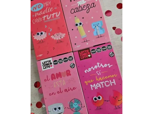 TABLETA DE CHOCOLATE CON FRASES DE REGALERIA - LATTE