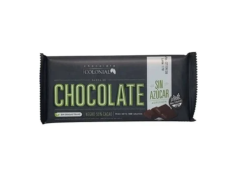 CHOCOLATE - S/AZUCAR 55% - COLONIAL