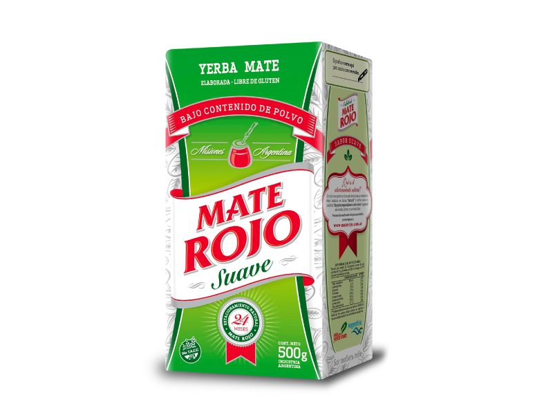 Pack cerrado Mate Rojo Suave 1/2kg