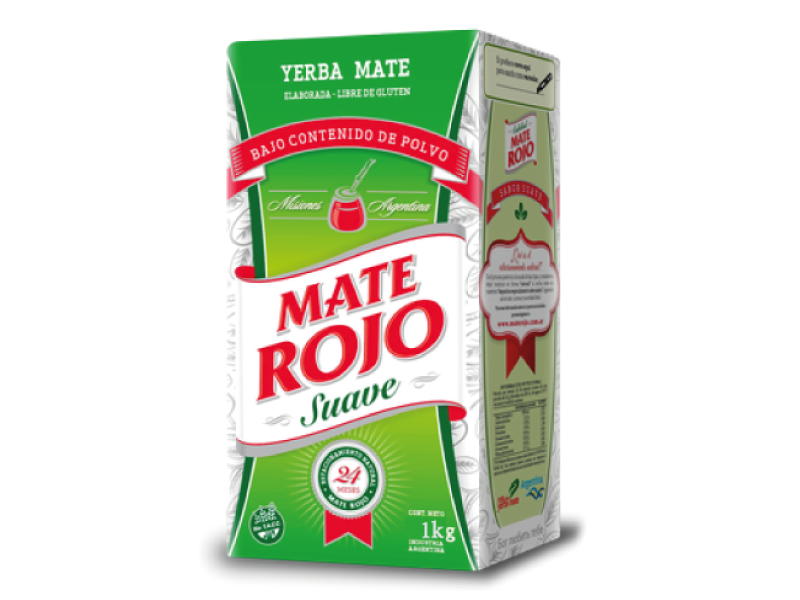 Pack cerrado Mate Rojo Suave 1kg