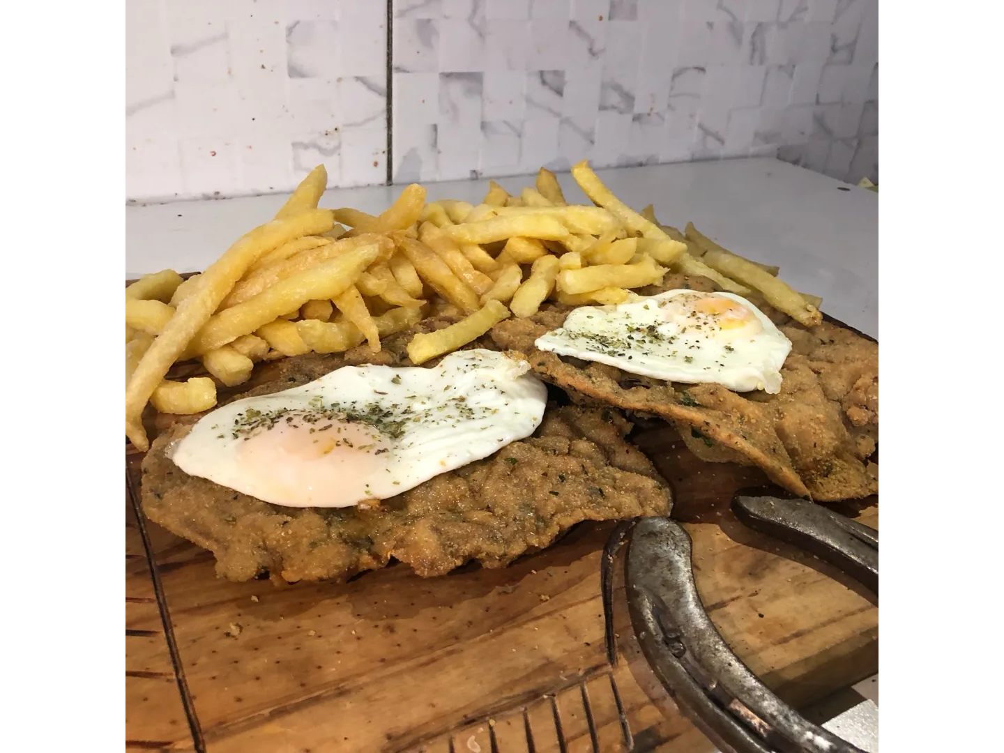 Milanesa a caballo