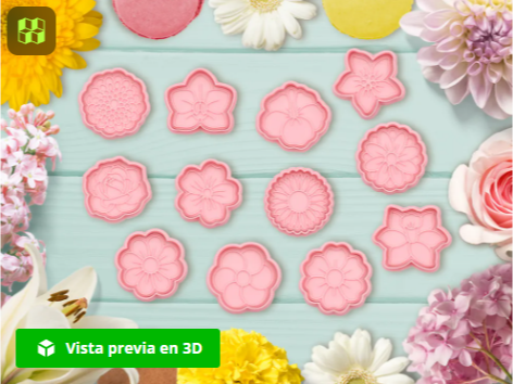 Cortadores de galletas / sello de flores (6cm)(precio unitario)