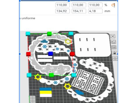 Decoración navideña de paisaje