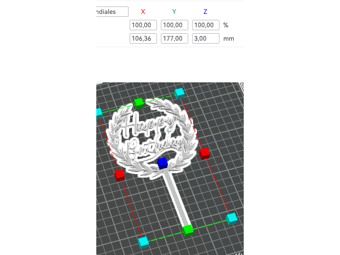 Feliz cumpleaños adorno 1