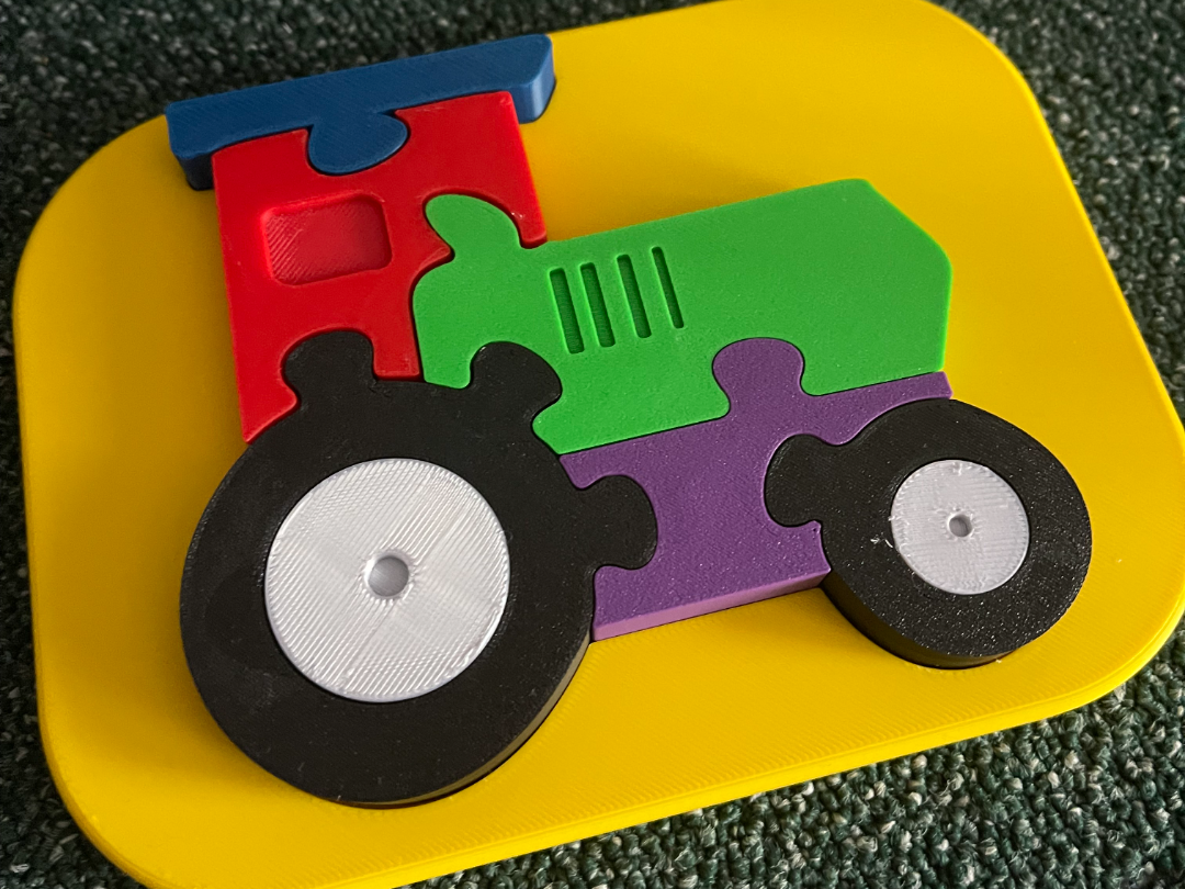 Tractor - rompecabezas para niños