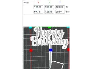 Elegante adorno para pastel de 'Feliz Cumpleaños'