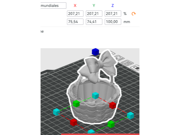 Cesta de flores con lazo, adorno de almacenamiento