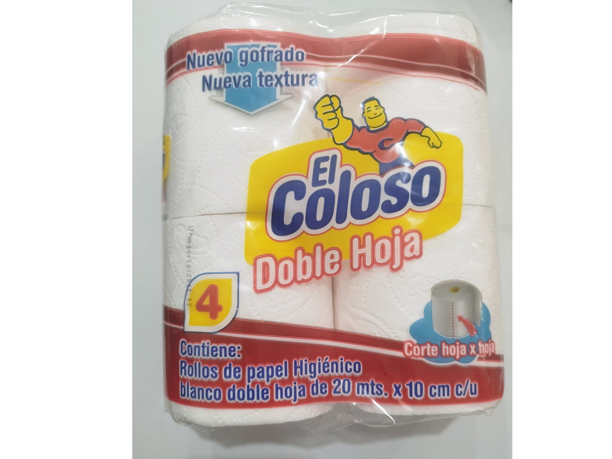 Papel higiénico doble hoja EL COLOSO X4 UNIDADES