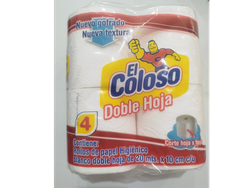 Papel higiénico doble hoja EL COLOSO X4 UNIDADES