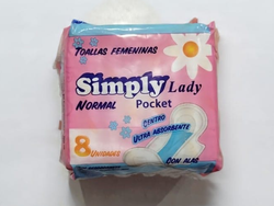 Toallas femeninas SIMPLY x 8 unidades
