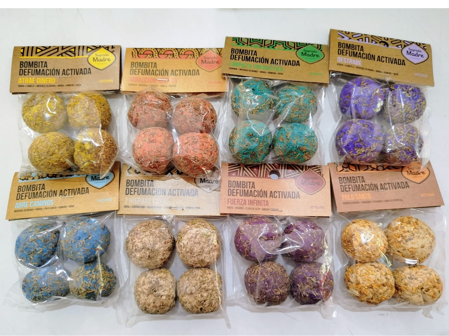 Bombita de defumación activada "SAGRADA MADRE" x 4 UNIDADES