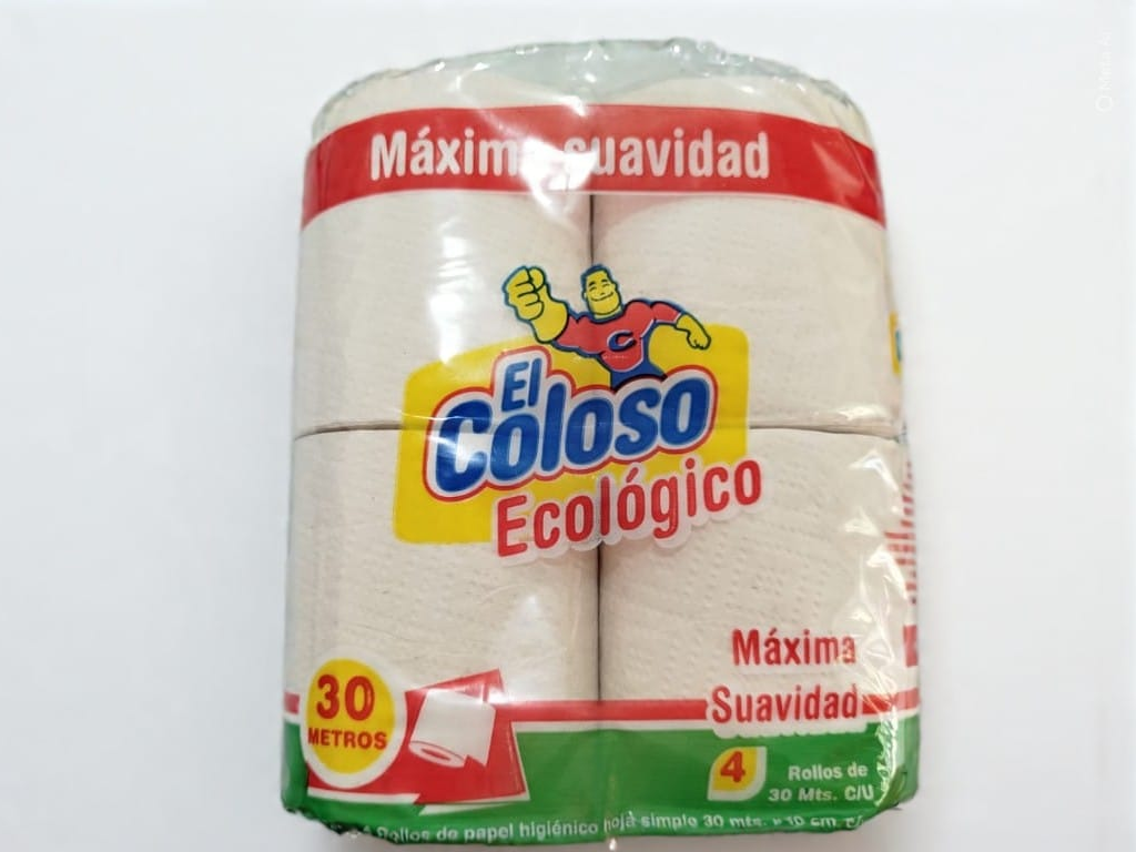 Papel higiénico EL COLOSO ECOLÓGICO X4 unidades