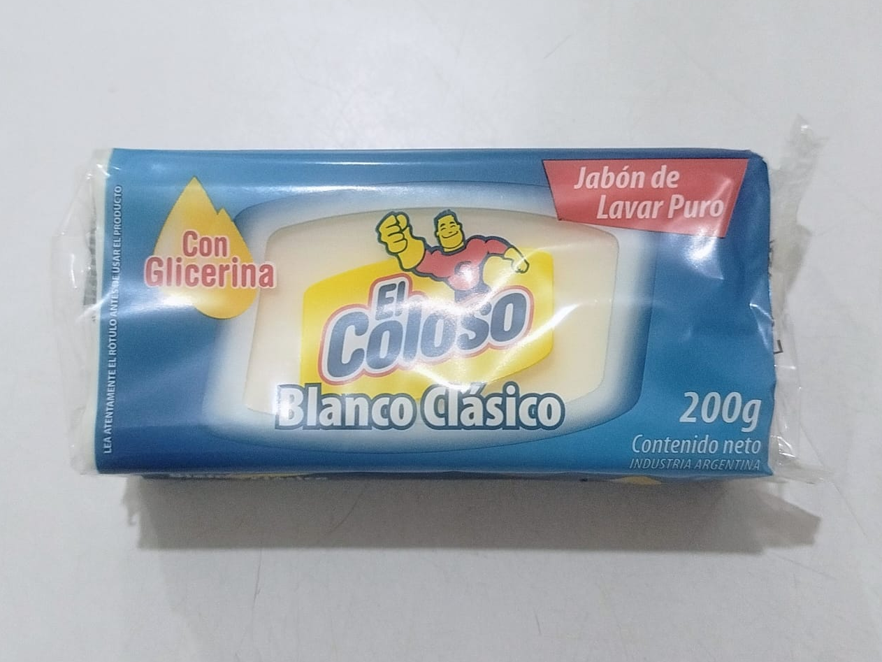 Jabón blanco clásico con glicerina EL COLOSO