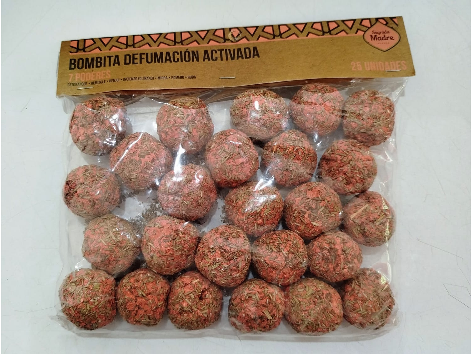 Bombita de defumación activada "SAGRADA MADRE" x 25 unidades