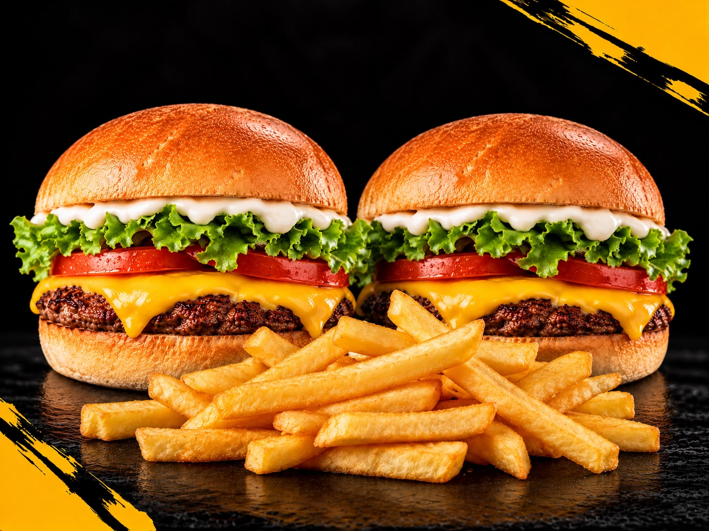2 simples clásicas con papas