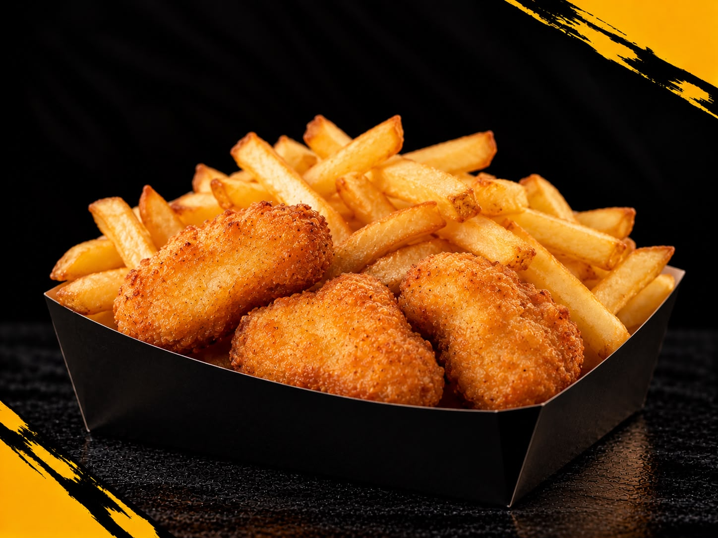 4 nuggets + papas