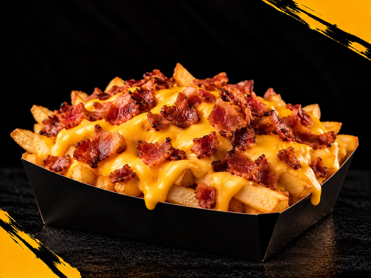 Porción de papas cheddar bacon