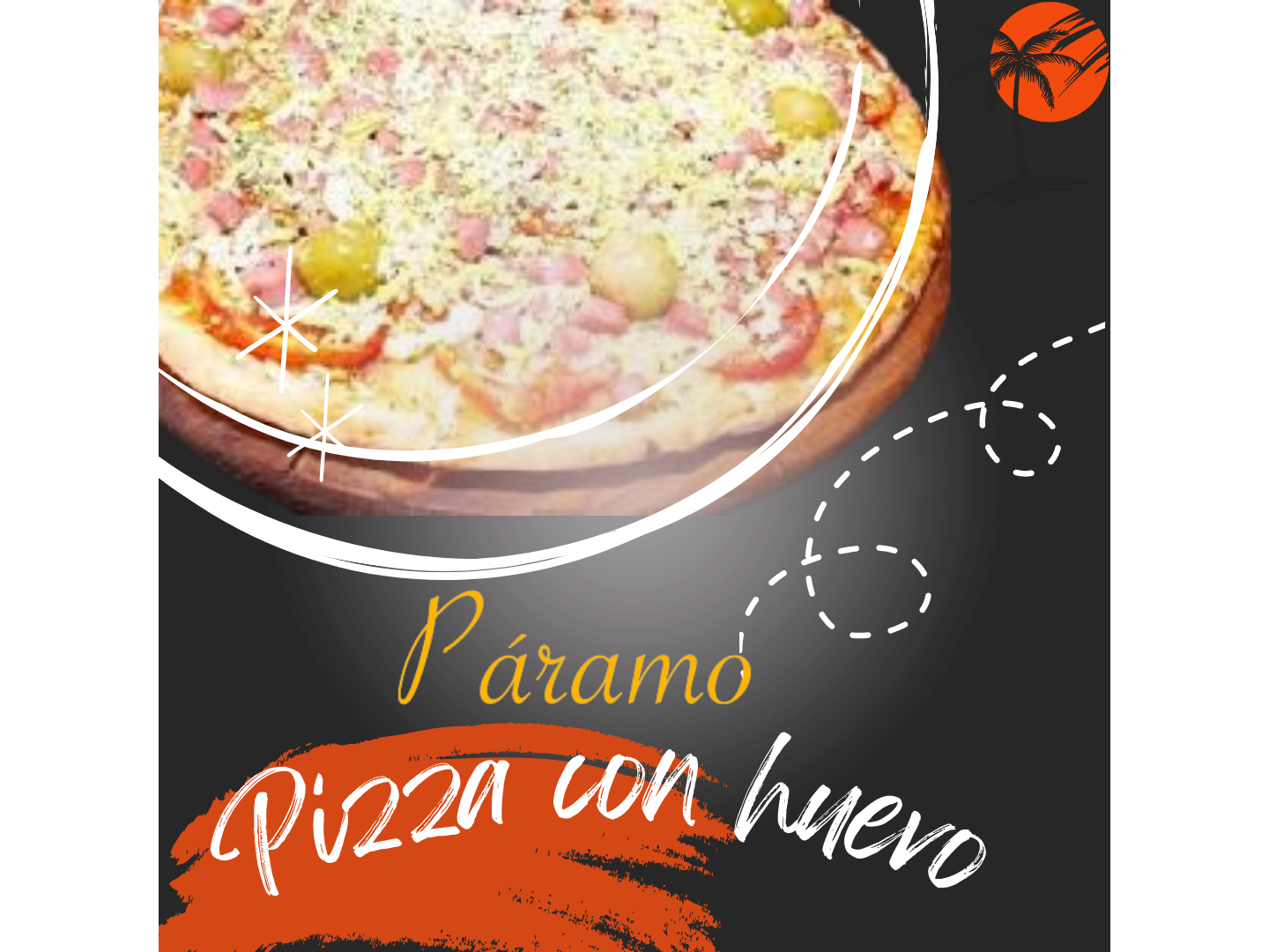 Pizza con huevo
