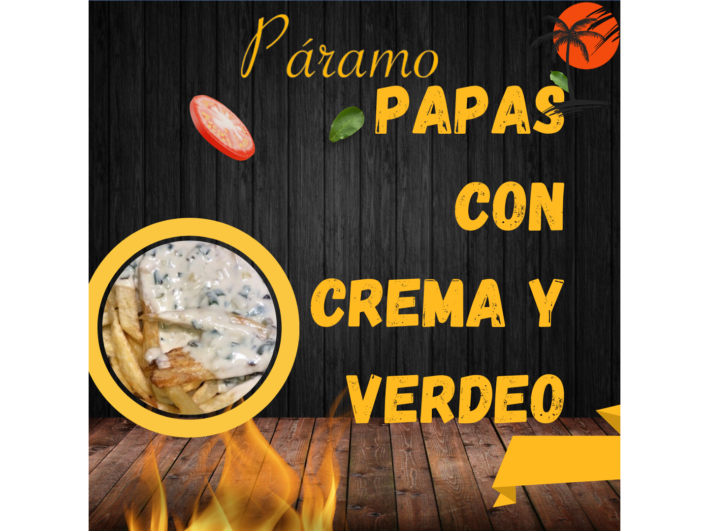 Papas con crema y verdeo