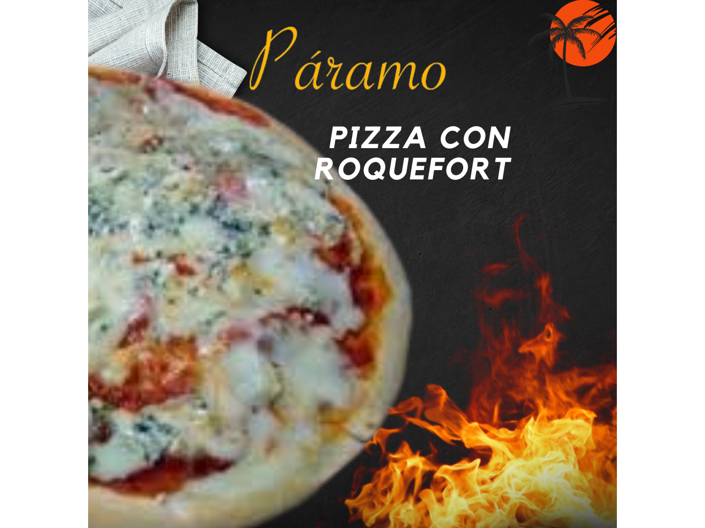 Pizza con roquefort