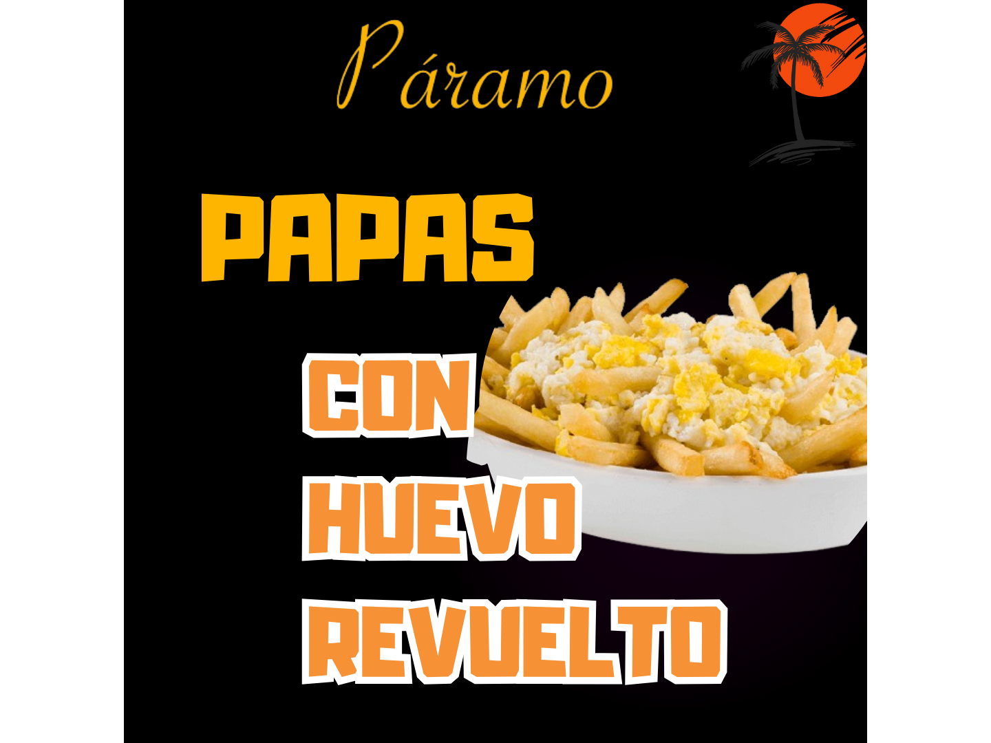 Papas con huevo revuelto