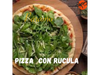 Pizza con rucula y jamón crudo