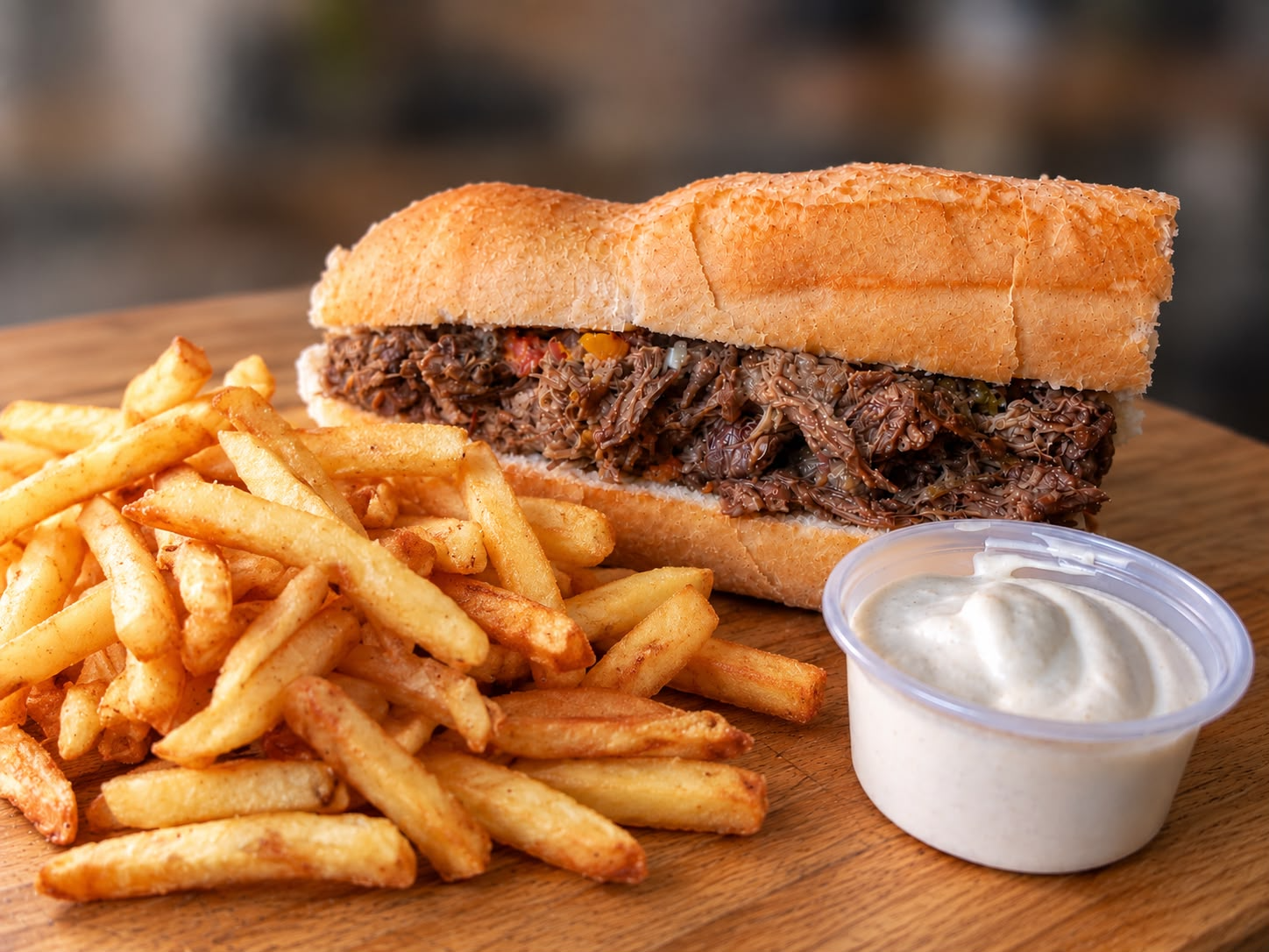 Desmechado de carne con papas