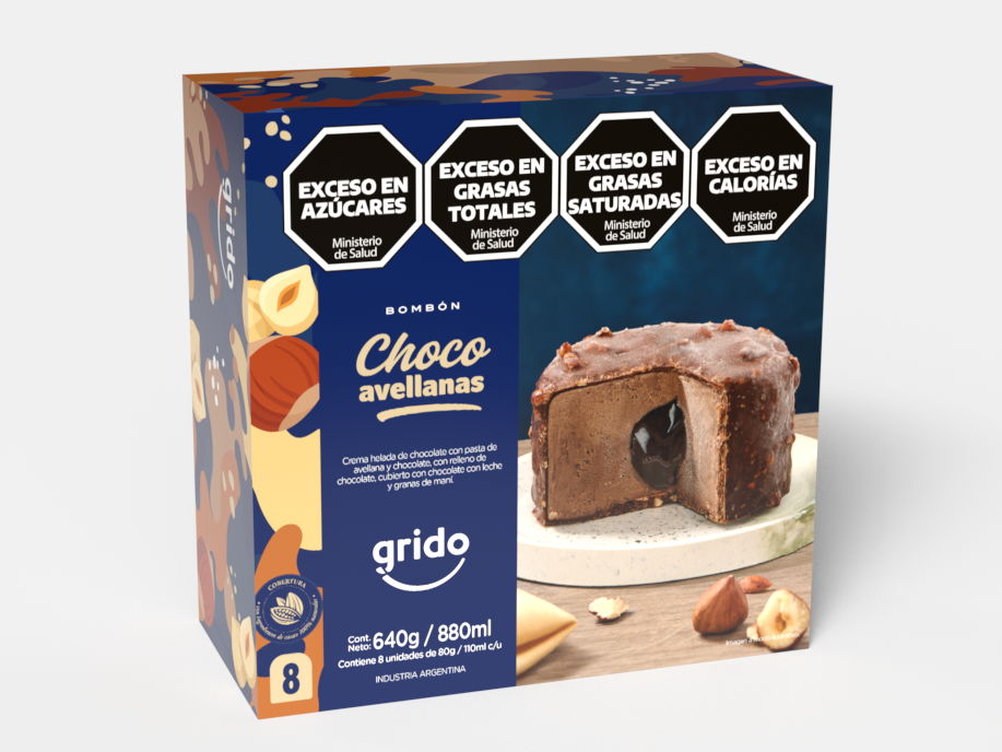 bombon choco avellanas X8 unidades