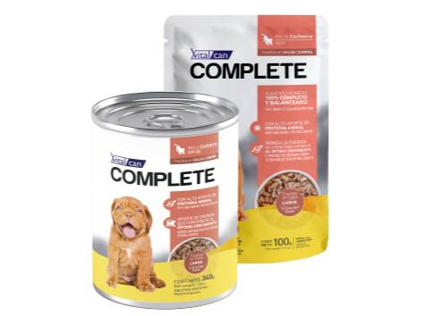 Complete Húmedos Perro Cachorro Carne