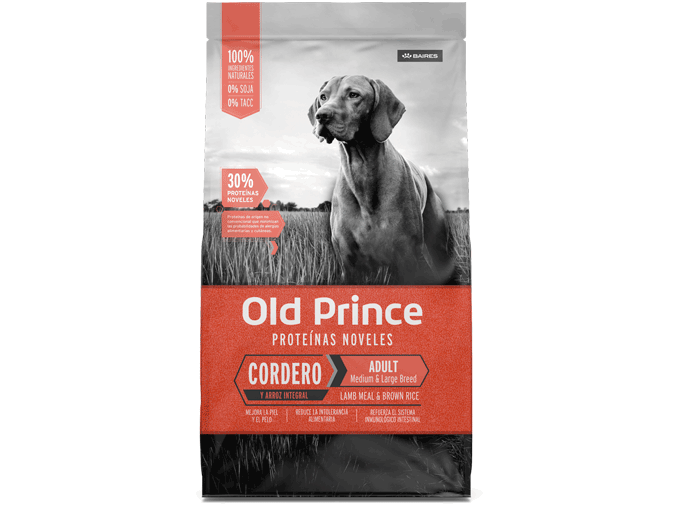 Old Prince Novel Perro Adulto Raza Mediana y Grande  Cordero