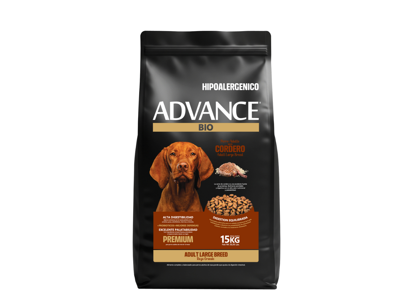 Advanced Perro Adulto Razas Grande Cordero x 15kg