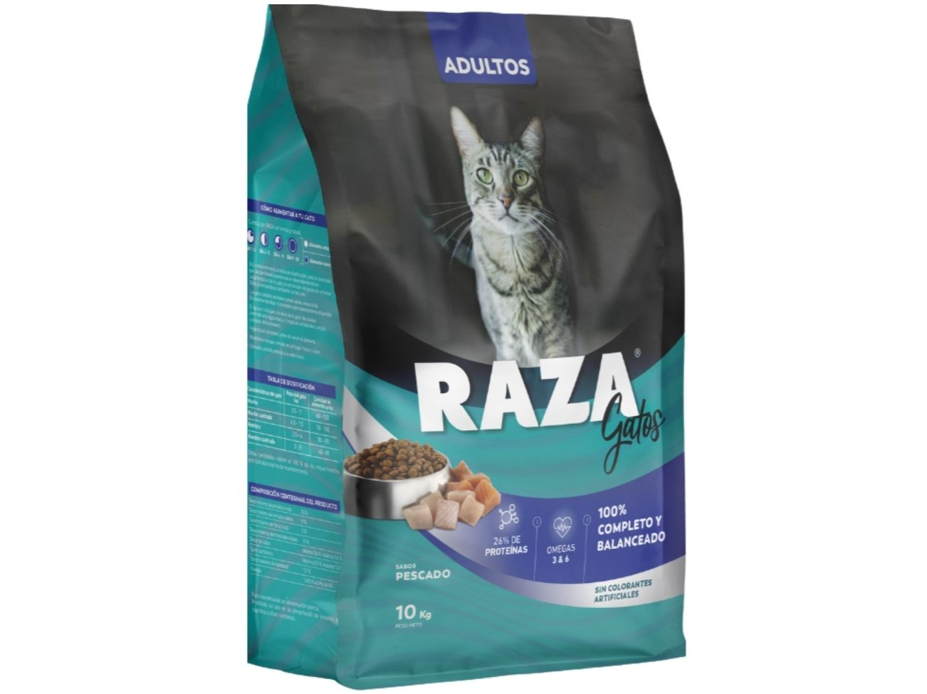 Raza Gatos Adultos Sabor Pescado x 15kg