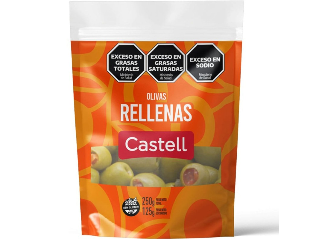 ACEITUNAS VERDES RELLENAS CASTELL 180G