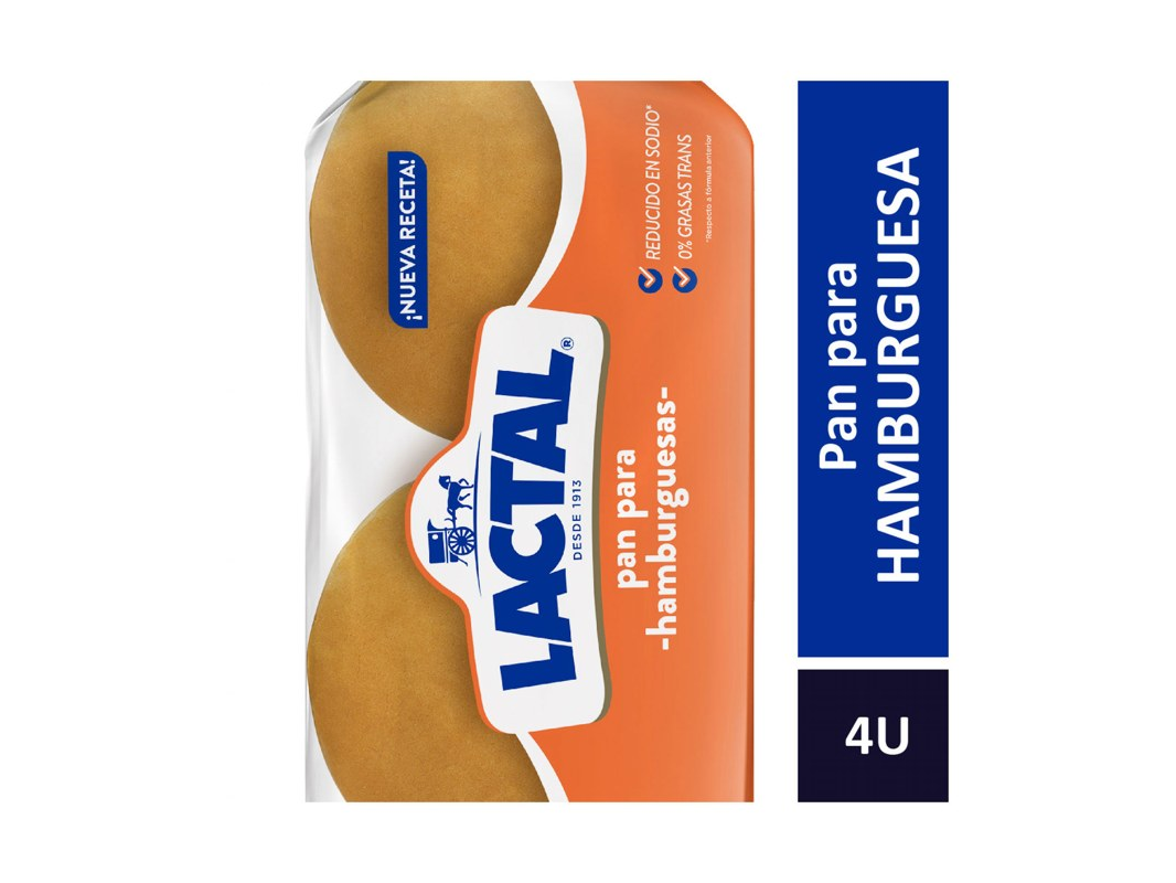 PAN DE HAMBURGUESA LACTAL