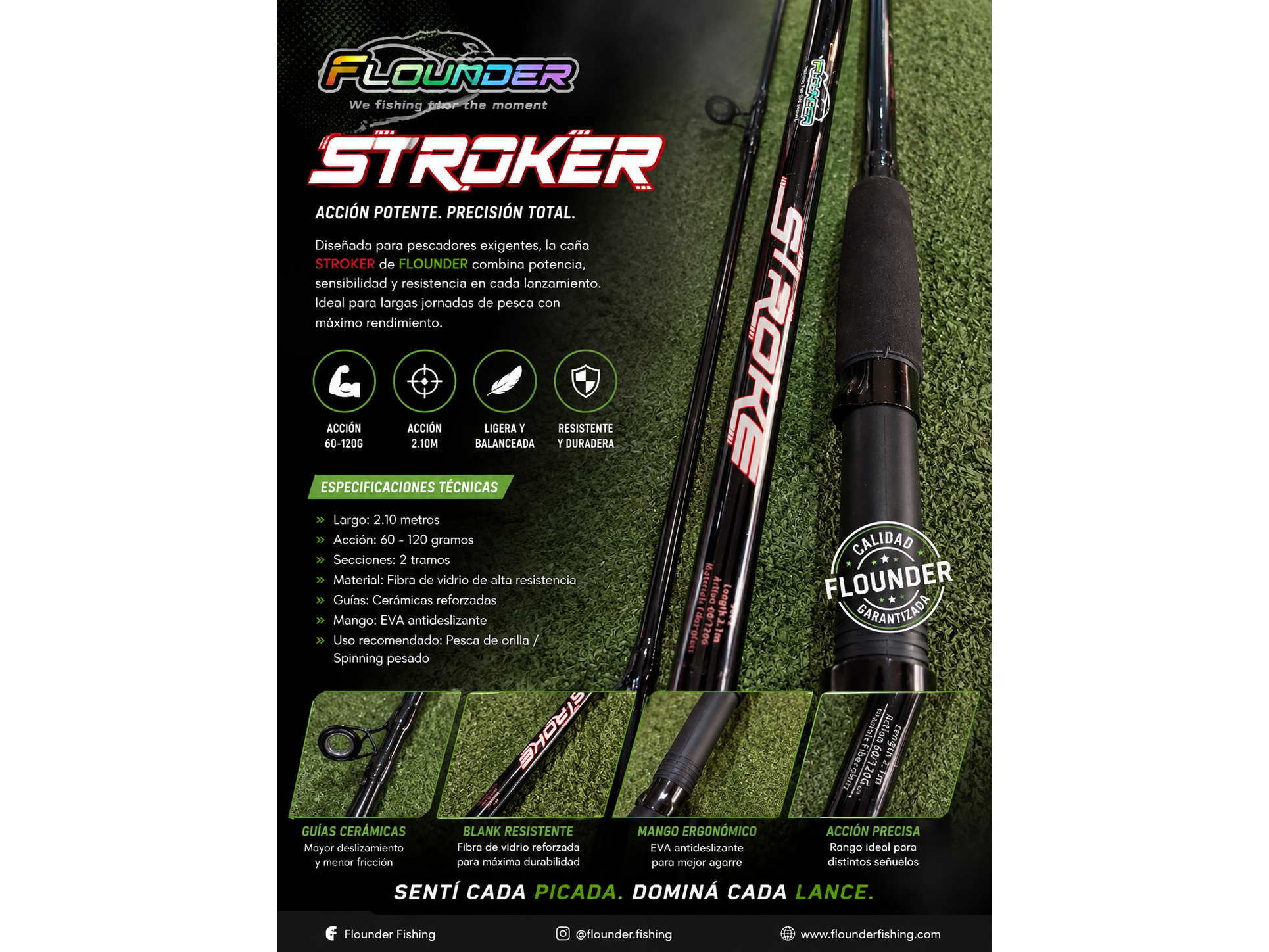 CAÑA FRONTAL FLOUNDER STROCKER