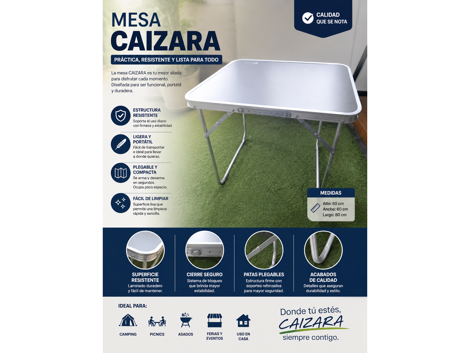 MESA PLEGABLE CAIZARA
