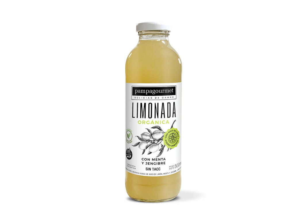 Limonada Organica con Jengibre, Menta y Miel x 500ml - Pampa Gourmet