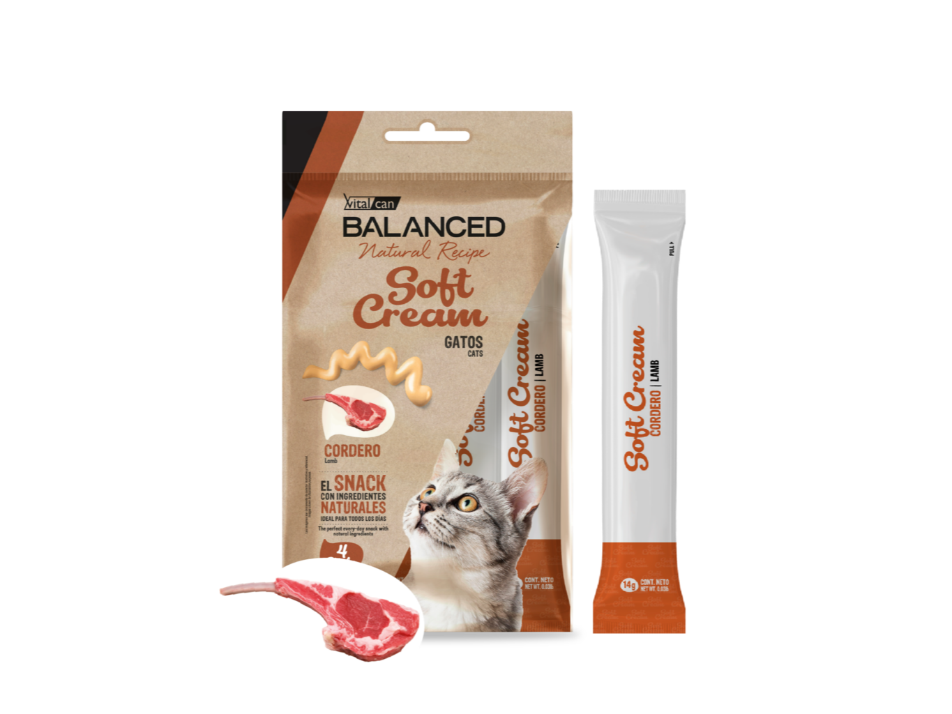 Balanced Natural Recipe Soft Cream Gatos Cordero 56gr
