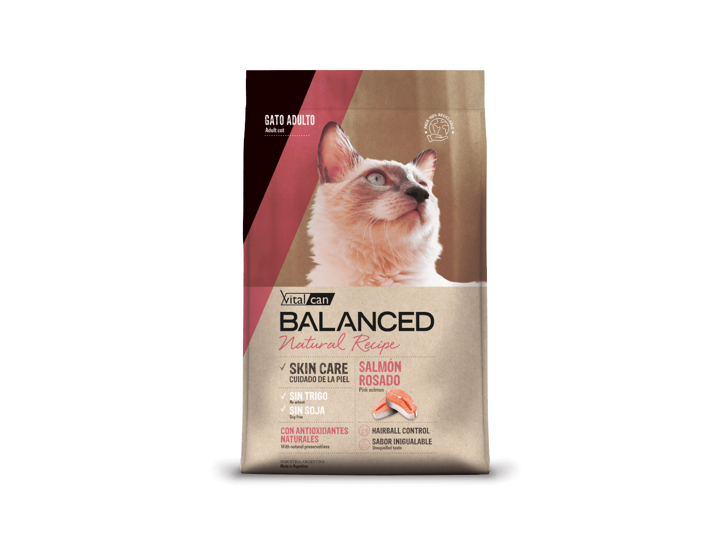 Balanced Gato Adulto Natural Recipe Salmón Rosado