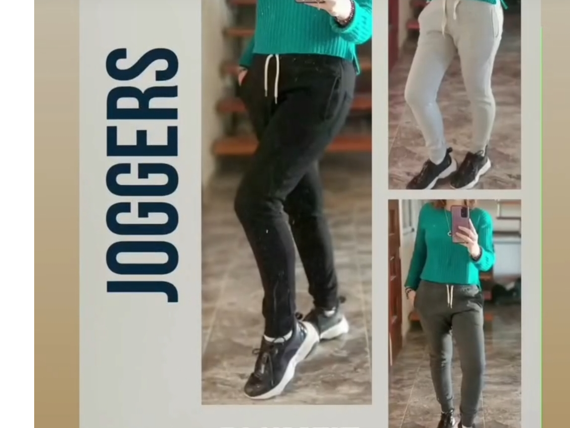 joggers mujer algodón con frisa