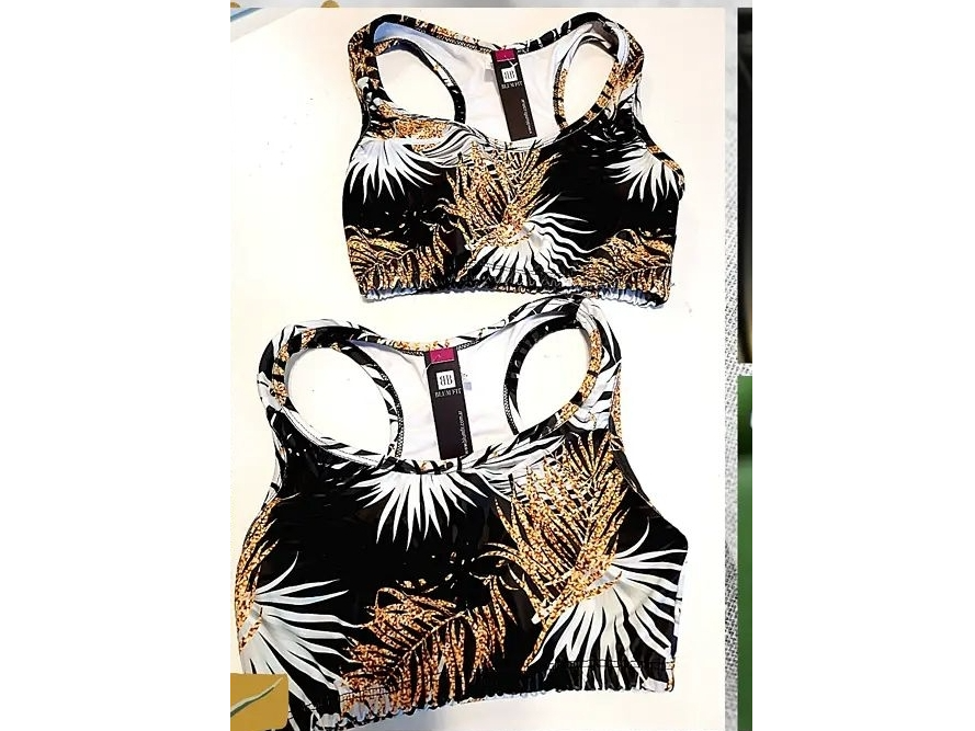 Top sublimado flores amarillas con elástico