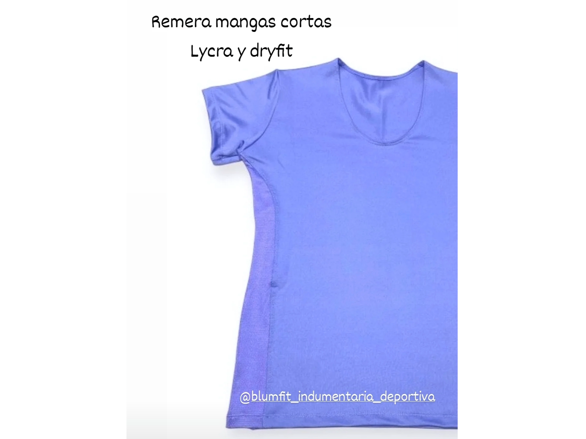 Remera mangas cortas lycra y dryfit