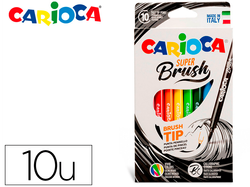 Marcadores Carioca Super Brush x10