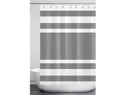 Cortina para ducha Rayada Gris